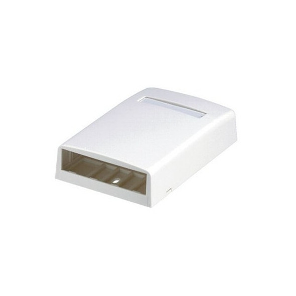Panduit Surface Mount Box,Mini Com,4 Port,White CBX4WH-AY