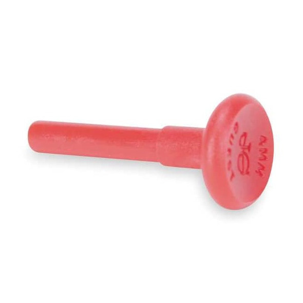 Push-Fit Fitting Plug, 5/16 in Tube Size, Acetal, Red, 10 PK