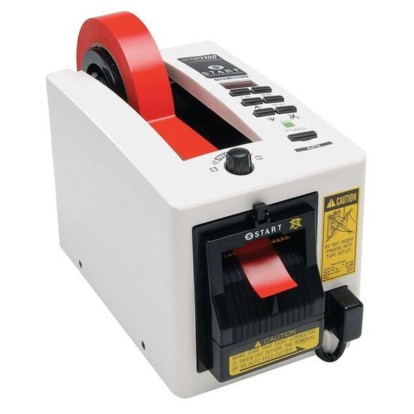 Tape Dispenser, 2 in Max. Tape Width. 7 in Tape Core Dia, White