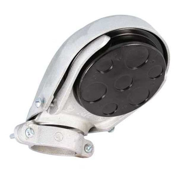 Raco EMT/IMC Cap, 3 in, Snap-On, Aluminum, Plain, Natural 2412