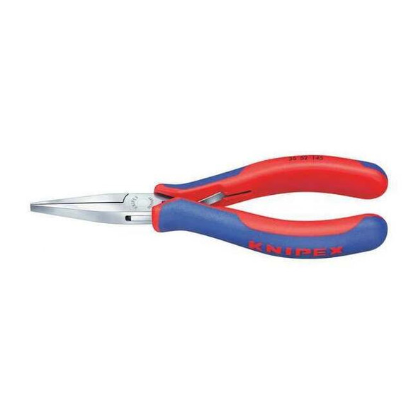 Knipex 5-3/4" Electronics Pliers w/ Flat Jaw, Plastic Grips 35 52 145
