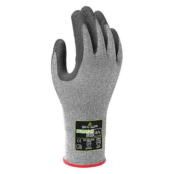 Showa Coated Gloves,Gray,S,PR 346S-06 Showa Coated Gloves,Gray,S,PR 346S-06