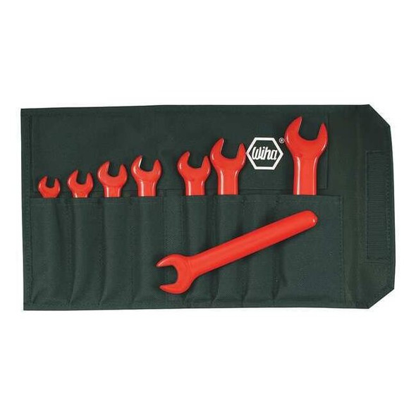 Wiha Ins Open End Wrench Set,15Deg,6-19mm,8Pc 20093