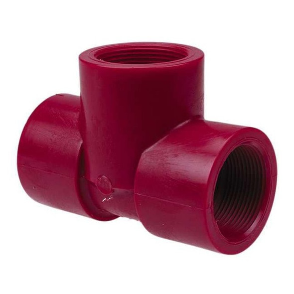 Nibco PVDF,Tee,1/2inFNPT,1/2inNPT,1/2inNPT 651233 1/2