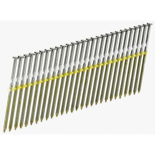 Collated Framing Nail, 2-3/8 in L, Bright, Flat Head, 20 Degrees, 5000 PK