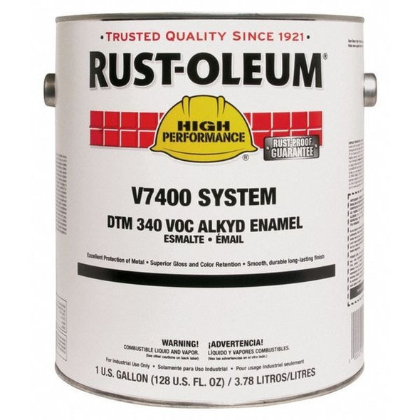 Rust-Oleum Interior/Exterior Paint, High Gloss, Oil Base, Black, 1 gal 245403