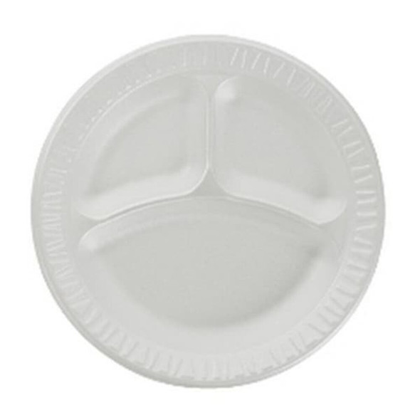 Dart Foam, Plate, Round, 9", White, PK500 9CPWC