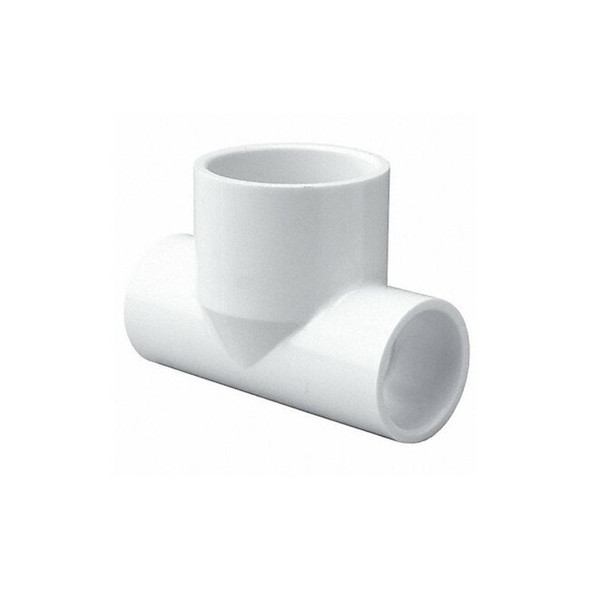 PVC Reducer Tee, Socket x Socket x Socket, 1 1/2 in x 1 1/2 in x 2 in Pipe Size