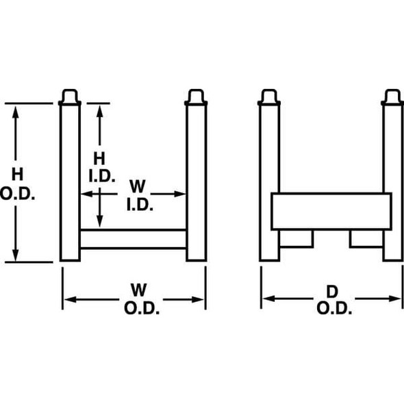 Manufacturer Varies Modular Stacking Rack,26x16 in.,7500 lb. SZ DX
