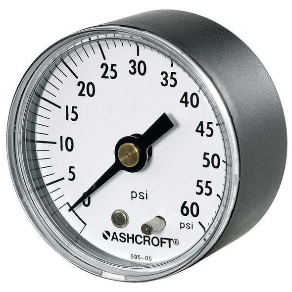 Ashcroft Gauge,Pressure,0 to 400 psi,Back,ABS 25W1005PH02B400# Ashcroft Gauge,Pressure,0 to 400 psi,Back,ABS 25W1005PH02B400#