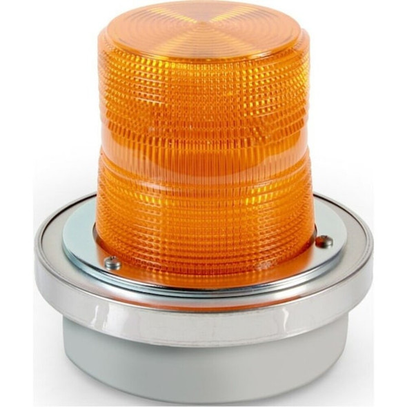 Warning Light, Amber, 40W Halogen, 120V AC, 65 FPM, 6 in Dia., 1-2 in NPT Pipe  50A-N5-40WH