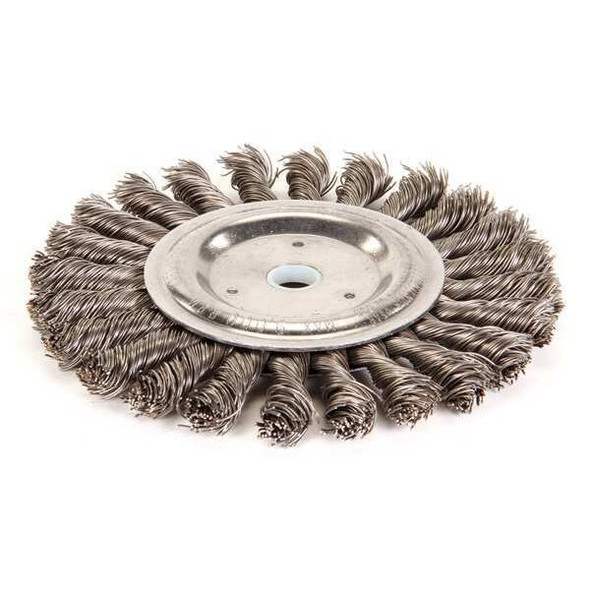 Weiler Twist Wire Wheel Wire Brush, Arbor, 6" 90793