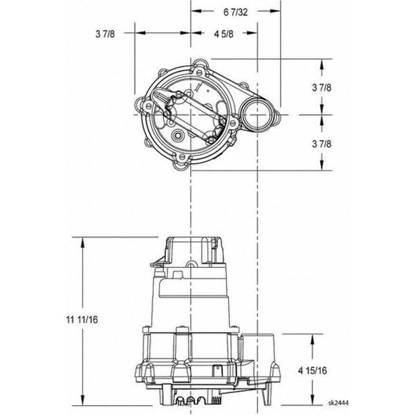 Zoeller EffluentPump,20ft,8.5A,0.5hp,115VAC 152-0002