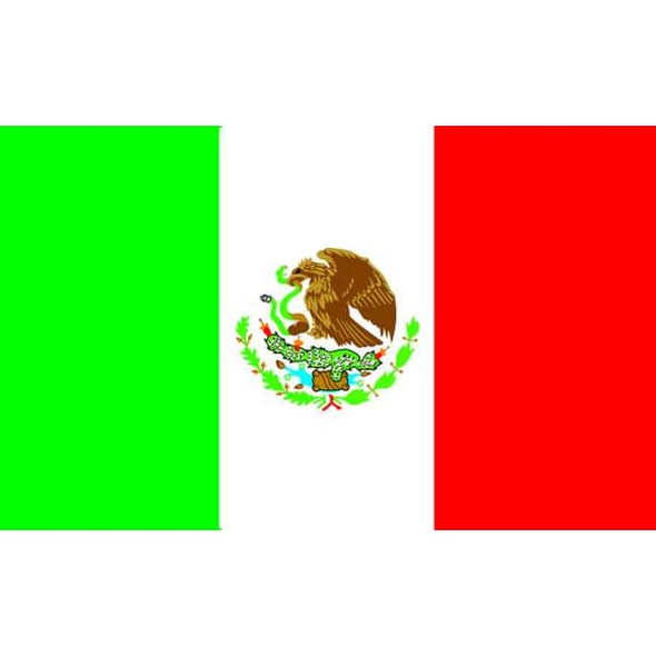 Annin Flagmakers Mexico Flag,5x8 Ft,Nylon 195712