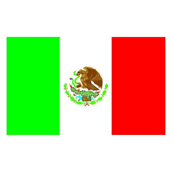 Annin Flagmakers Mexico Flag,5x8 Ft,Nylon 195712
