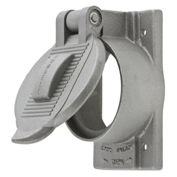 Weatherproof Cover, 1 Gang, Cast Aluminum, Single Receptacle Cover Type  HBL7770