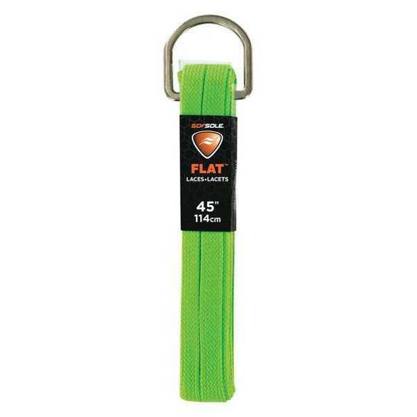 Sof Sole Shoe Laces,45" L,Polyester,Neon Grn,PR 84837