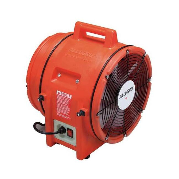 Allegro Industries Confined Space Fan,Orange,16" W 9543