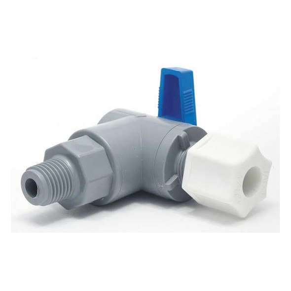 Manufacturer Varies 1/4" MNPT x Compr PVC Ball Valve Angle 6575890