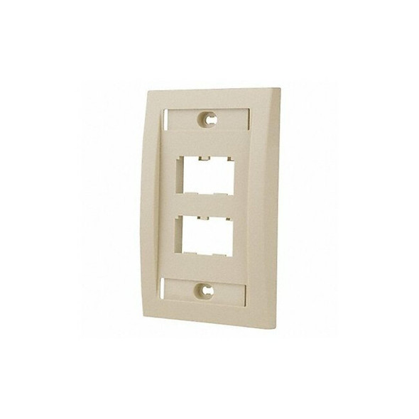 Panduit Wall Plate,Single Gang,4 Ports,Ivory CFPE4EIY