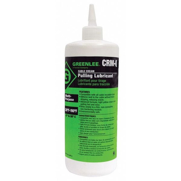 Greenlee Pulling Lubricant,Cream,1 Qt CRM-Q