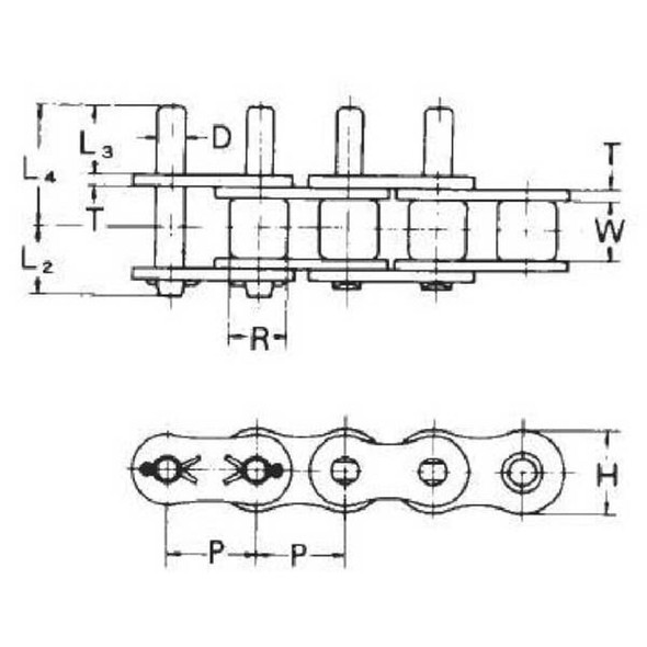 Tsubaki Connecting Link,D-3 Attachment,PK5 60D3CL