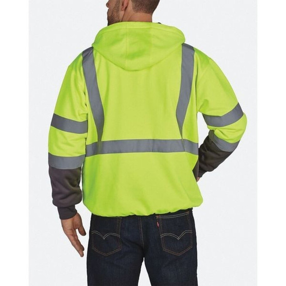 Utility Pro Hi-Viz Sweatshirt, Yellow-Blk, Polymide, M UHV425-M-BLKYLW