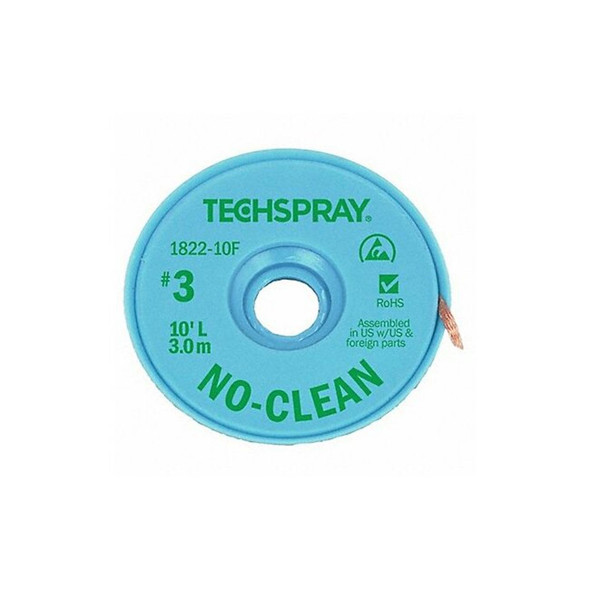 Techspray No-Clean Green No 3 Braid - AS 1822-10F