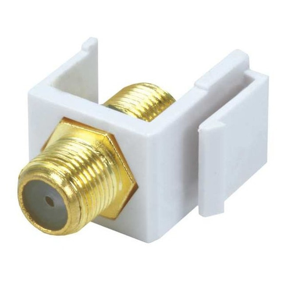 Monoprice A/V Wallplate, F Type, White 6542