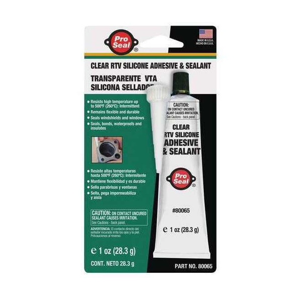 Sealant Gasket Sealant, 1 oz, Clear, Temp Range -75 to 500 Degrees F