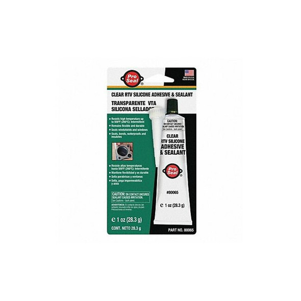 Sealant Gasket Sealant, 1 oz, Clear, Temp Range -75 to 500 Degrees F