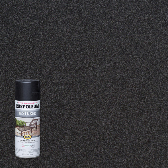 Rust-Oleum Stops Rust 12 Oz. Textured Finish Spray Paint, Black 7220830