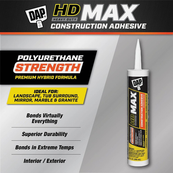 DAP HD Max 9 Oz. Construction Adhesive 7079827511 771825