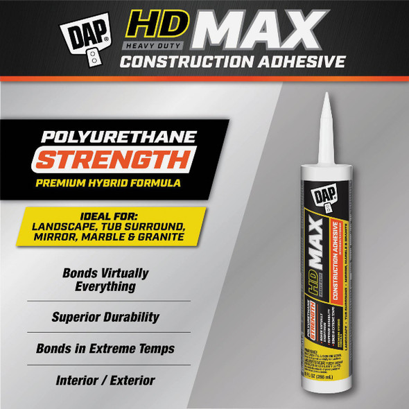 DAP HD Max 9 Oz. Construction Adhesive 7079827511 771825
