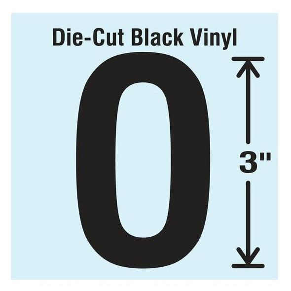 Stranco LetterLabel,Vinyl,3inH,1-5/8inW,PK10 DBV-3-O-10