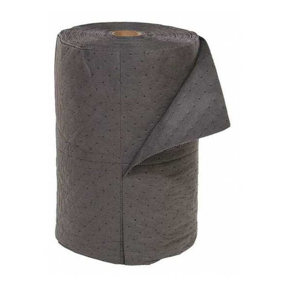 Sorbent Roll, 39 gal, 24 in x 150 ft, Universal, Gray, Polypropylene