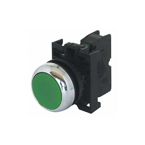 Eaton Push Button Operator, 22 mm, 1NO, Green M22M-D-G-K10