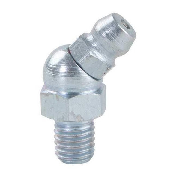 Westward Grease Fitting,45 Deg.,Stl,15/16" L,PK10 52NZ62