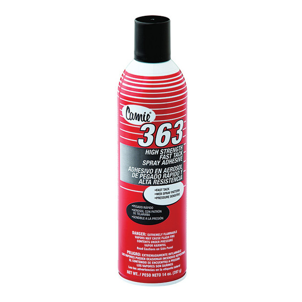 Camie® 363 High Strength Fast Tack Spray Adhesive, 14 oz Aerosol, 12/Case