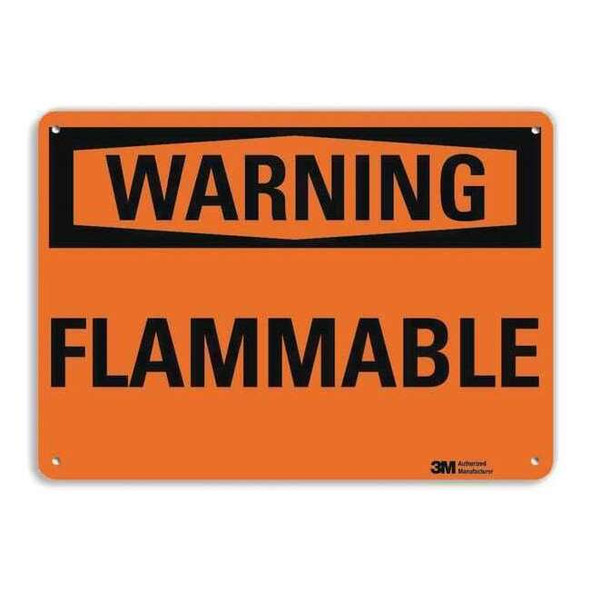 Warning Sign, 10 in H, 14 in W, Horizontal Rectangle, English, U6-1089-RA_14X10