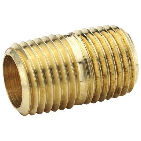 Parker Nipple Brass Nipple, 1/2 in Male NPT X 1/2 in Male NPT 215PN-8
