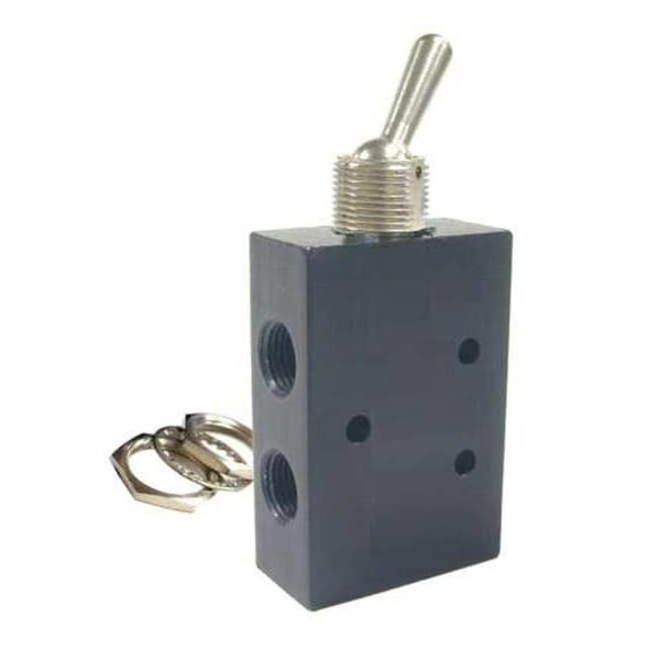 Pneumadyne Manual Air Control Valve,Toggle,Aluminum HM45-1/8-DT