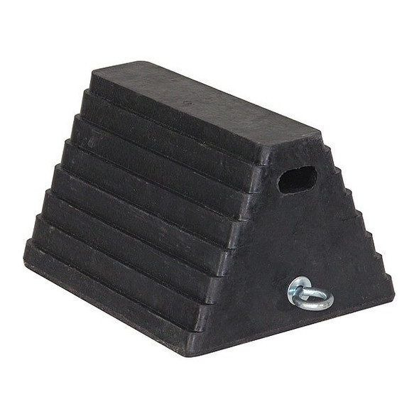 Buyers Products Heavy Duty Rubber Wheel Chock with Chain Eye 10x8x6 Inch WC1086
