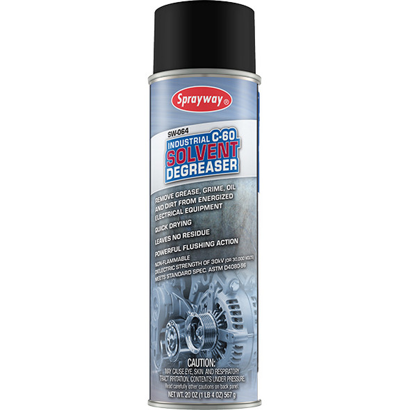 Sprayway® C-60 Industrial Solvent Degreaser, 20 oz Aerosol, 12/Case