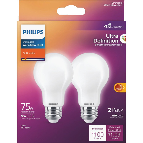Philips 2pk 75w A19 Sw Led Bulb 586981 559399
