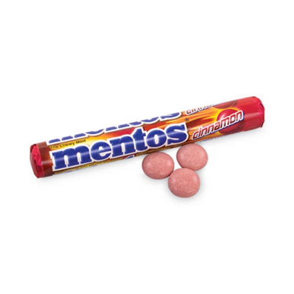 Mentos® Cinnamon Singles Chewy Mints, 1.32 oz, 15 Rolls/Carton 821182