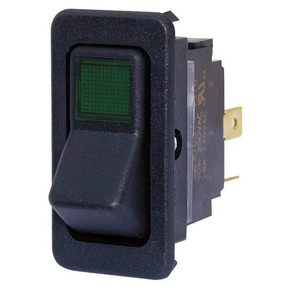 Eaton LightedRockerSwitch,Black,Off/MomentOn 8005K35N113V32