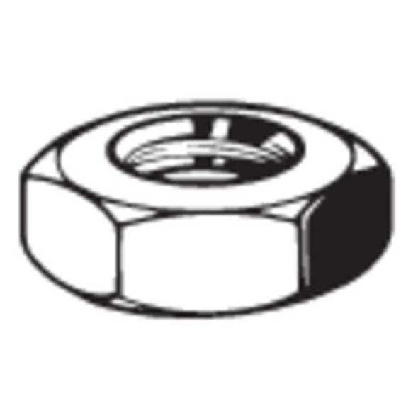 Jam Nut, 7/16"-20, Carbon Steel, Grade A, Zinc Plated, 1/4 in Ht, 50 PK