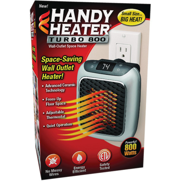 Handy Heater Turbo 800 Wall Outlet Ceramic Space Heater HB4