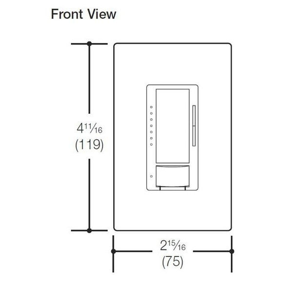 Lutron Occupancy Sensor,PIR,900 sq ft,White MSCL-OP153M-WH